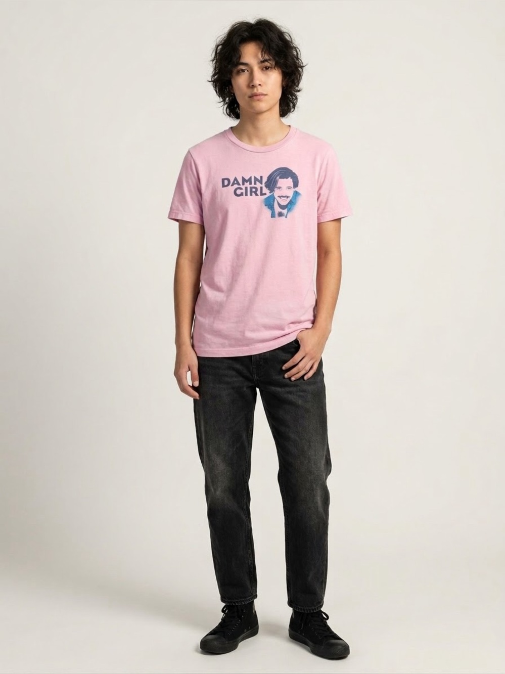 VTG Y2K Abercrombie & Fitch Graphic Tee Mens L Pink "Damn Girl" Humor Unisex